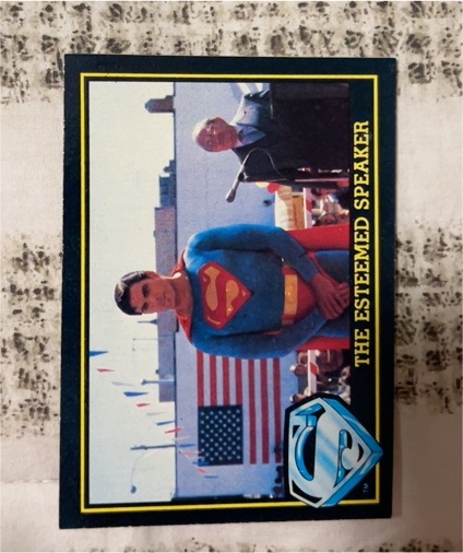 1983 Topps Superman III #48 The Esteemed Speaker — front