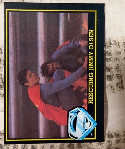 1983 Topps Superman III #23 Rescuing Jimmy Olsen — front