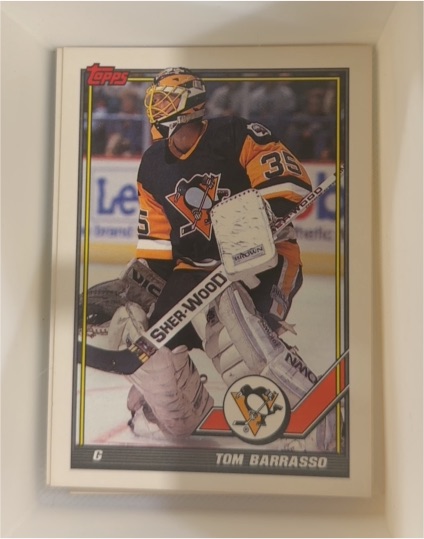 1991-92 Topps #402 Tom Barrasso — front