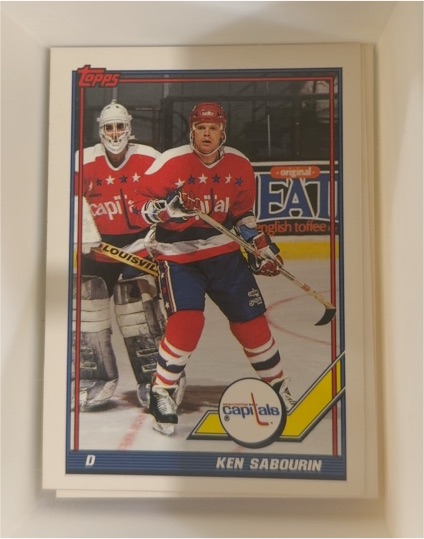 1991-92 Topps #43 Ken Sabourin — front
