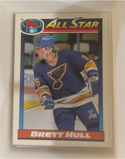 1991-92 Topps #259 Brett Hull All Star St. Louis Blues — front
