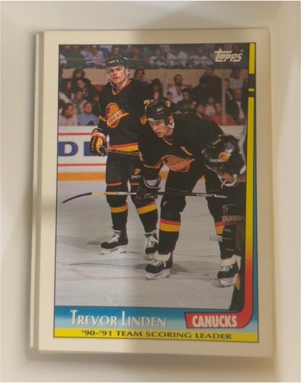 1991-92 Topps #17 Trevor Linden — front