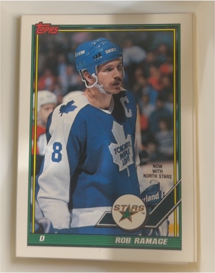 1991-92 Topps #55 Rob Ramage Minnesota North Stars — front