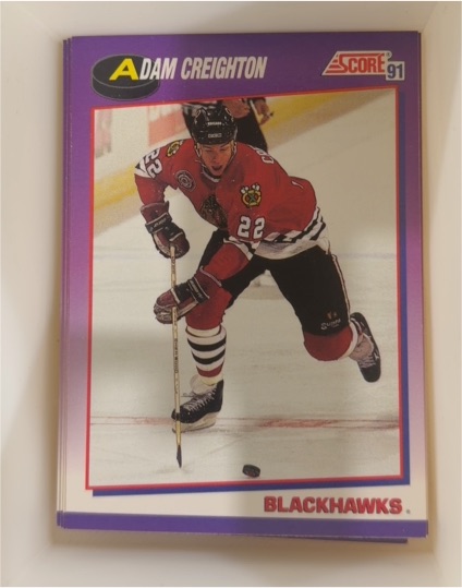 1991 Score #265 Adam Creighton Chicago Blackhawks — front