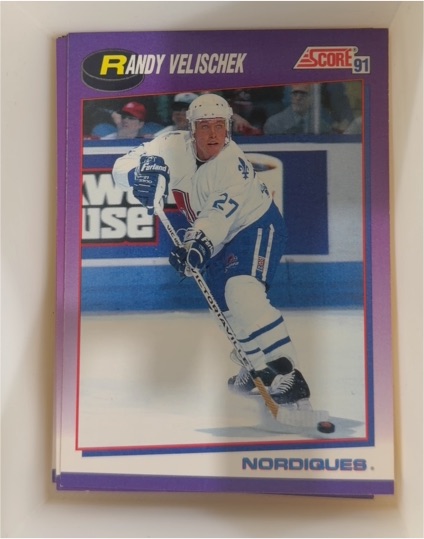 1991-92 Score American #257 Randy Velischek Quebec Nordiques — front