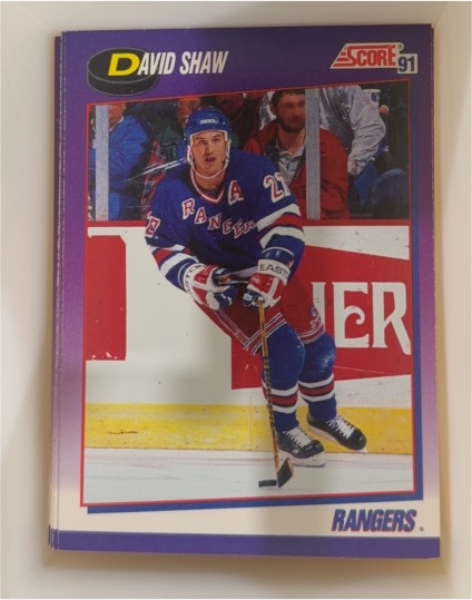 1991-92 Score #161 David Shaw — front