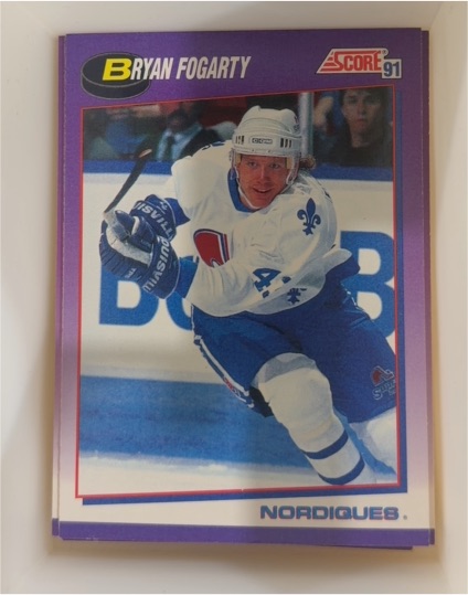 1991 Score #237 Bryan Fogarty Quebec Nordiques — front