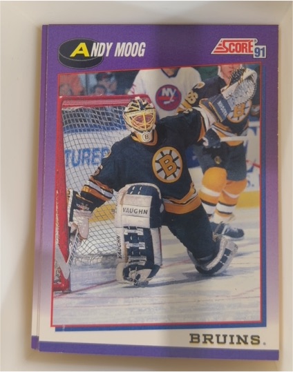 1991-92 Score #90 Andy Moog Boston Bruins — front