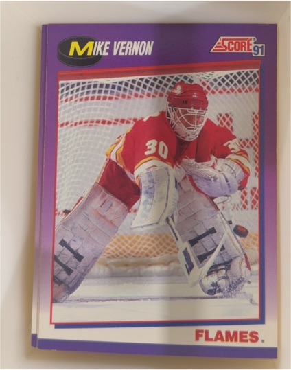 1991-92 Score American #80 Mike Vernon Calgary Flames — front
