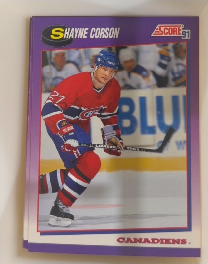 1991-92 Score #65 Shayne Corson — front