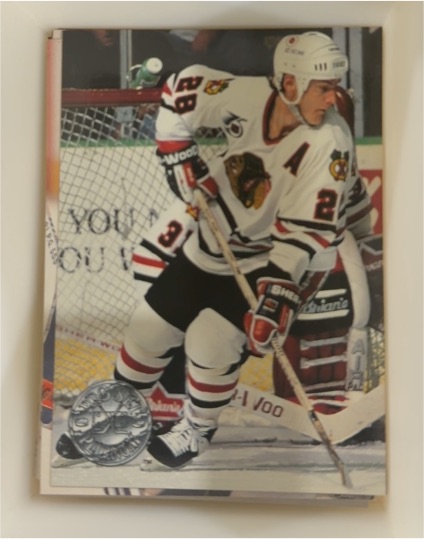 1991-92 Pro Set Platinum #28 Steve Larmer Chicago Blackhawks — front
