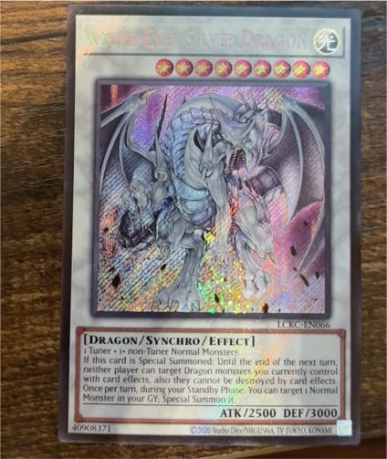 2020 Yu-Gi-Oh! LCKC-EN066 Azure-Eyes Silver Dragon — front