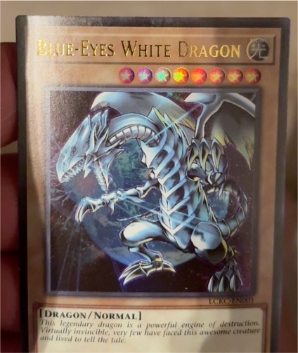 1996 Yu-Gi-Oh! LCKC-EN001 Blue-Eyes White Dragon — front