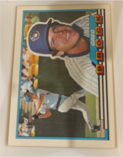 1989 Topps Big #100 Greg Brock — front