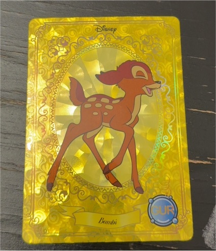 Disney Bambi Gold Foil Trading Card — front