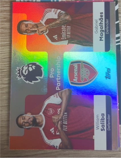 2025-26 Topps Premier League #361 William Saliba / Gabriel Magalhães — front
