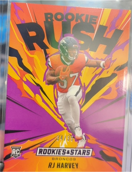 2025 Panini Rookies & Stars Rookie Rush #15 RJ Harvey — front