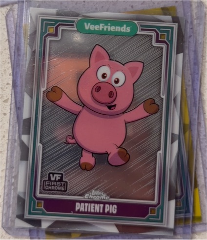 2025 Topps Chrome VeeFriends #12 Patient Pig — front