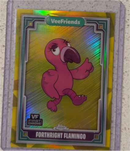 2025 Topps Chrome VeeFriends #25 Forthright Flamingo — front