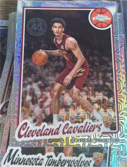 2025-26 Topps #TC-TP Tyrese Proctor 1980-81 Topps Chrome Basketball Rookie RC — front