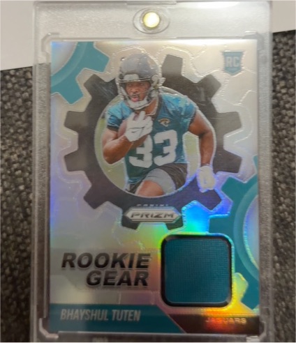2025 Panini Prizm Rookie Gear #RGR-BTN Bhayshul Tuten — front
