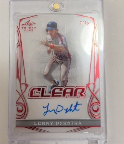 2023 Leaf Trinity Clear #CA-LD1 Lenny Dykstra — front
