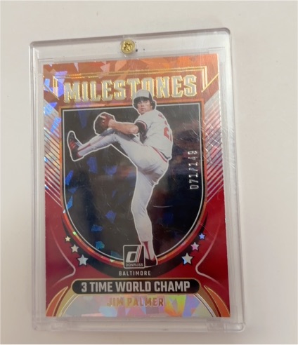 2024 Panini Donruss #2 Jim Palmer Milestones 3 Time World Champ — front
