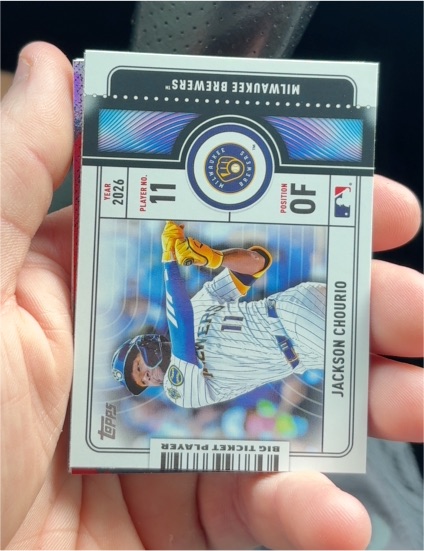 2026 Topps Series 1 Big Ticket Player #BTP-12 Jackson Chourio — front
