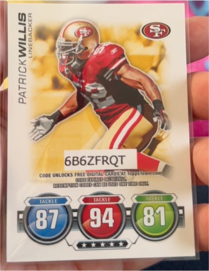 2010 Topps Attax #NNO Patrick Willis — front