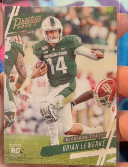 2020 Panini Chronicles Draft Picks Prestige #23 Brian Lewerke — front
