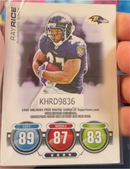 2010 Topps Attax #NNO Ray Rice — front