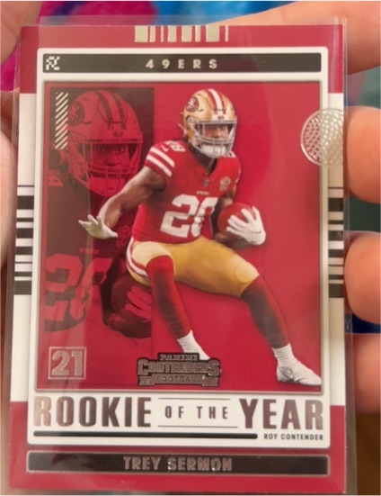 2021 Panini Contenders Rookie of the Year #ROY-TSE Trey Sermon — front