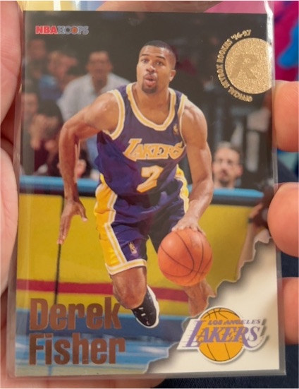 1996-97 Hoops #287 Derek Fisher — front