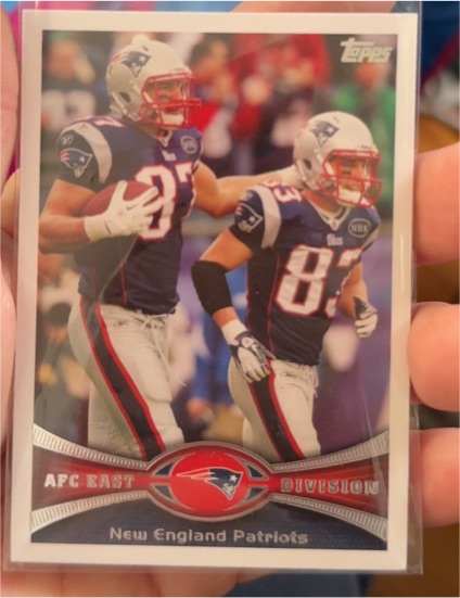2012 Topps #409 New England Patriots Rob Gronkowski / Wes Welker — front