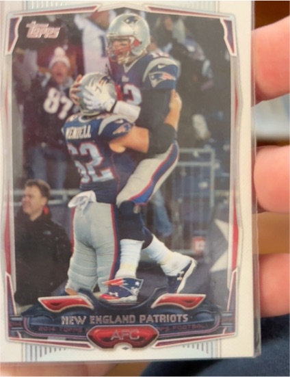 2014 Topps #6 New England Patriots Tom Brady, Ryan Wendell — front