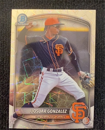 2025 Bowman Draft Chrome #BDC-182 Josuar Gonzalez — front