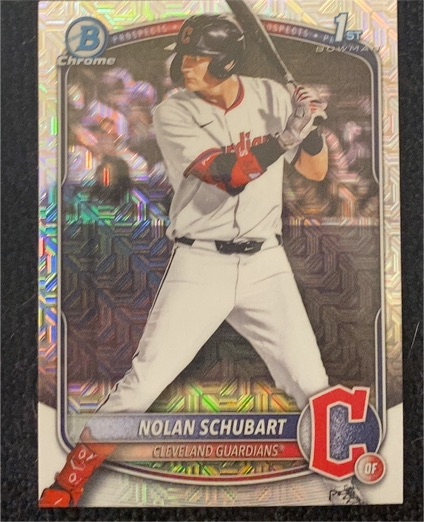 2025 Bowman Draft #BDC-192 Nolan Schubart Chrome Mojo Refractor — front