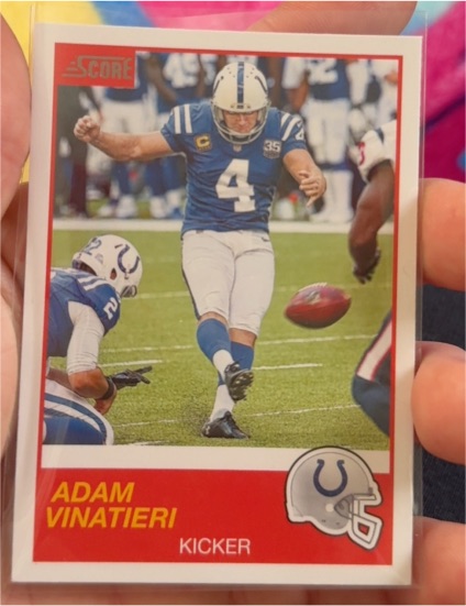 2019 Score #60 Adam Vinatieri — front