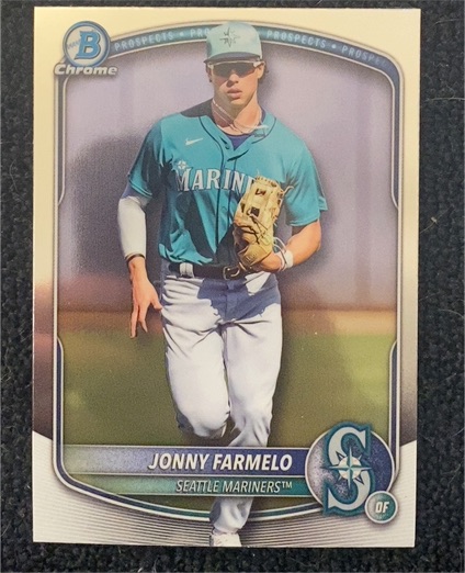 2025 Bowman Draft #BDC-163 Jonny Farmelo Chrome — front