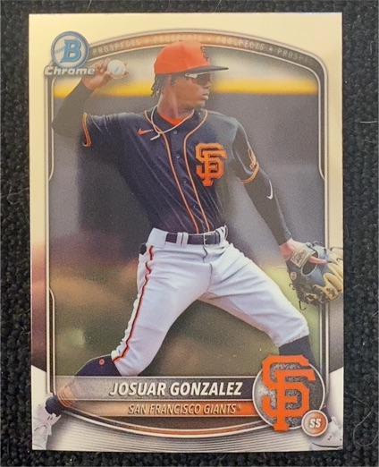 2025 Bowman Draft Chrome #BDC-182 Josuar Gonzalez — front