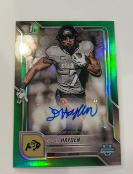 2025 Bowman Chrome University #BCA-DHA Dallan Hayden — front