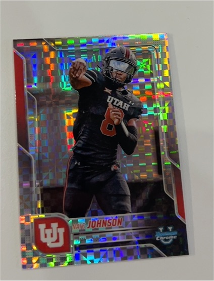 2025 Bowman Chrome University Football #57 Nate Johnson — front