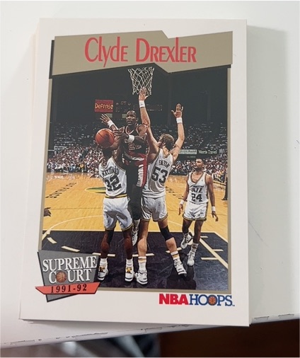 1991-92 NBA Hoops Supreme Court #491 Clyde Drexler — front