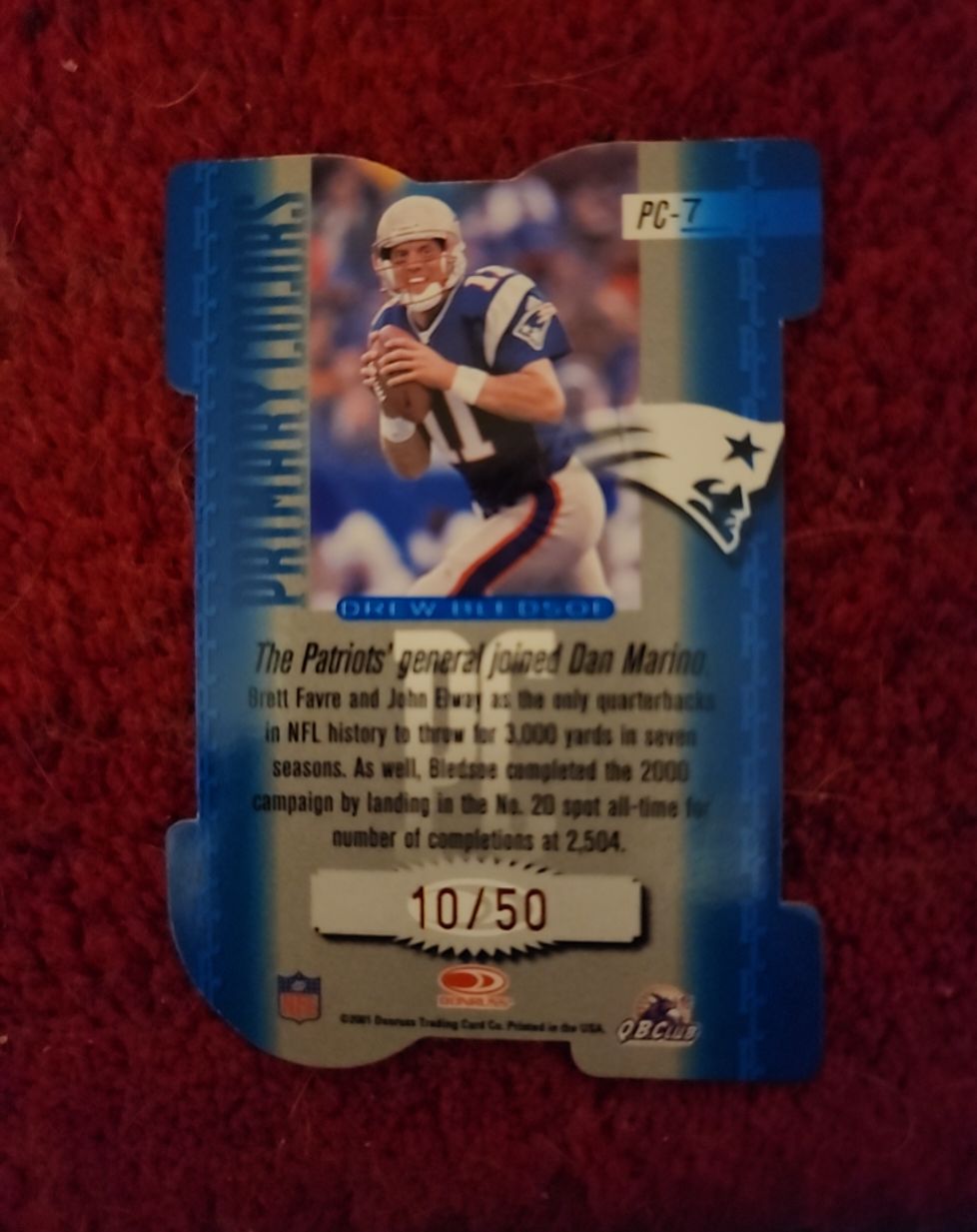 2001 Donruss Elite #PC-7 Drew Bledsoe — front
