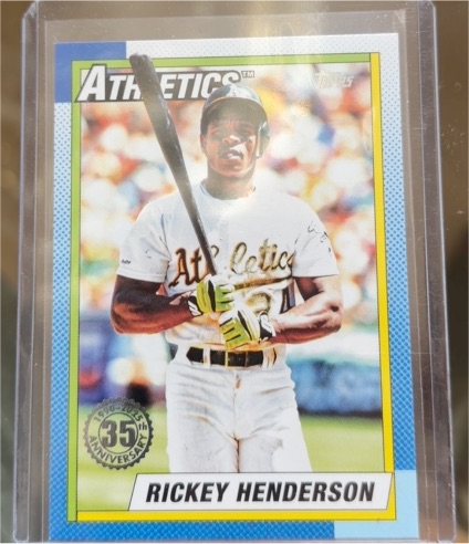 2025 Topps Series 1 35th Anniversary #T90-46 Rickey Henderson — front