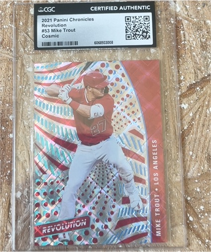 2021 Panini Chronicles Revolution #53 Mike Trout Cosmic — front