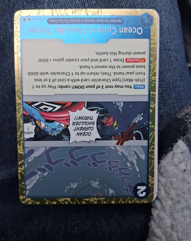 One Piece TCG 2022 OP14-058 Ocean Current Shoulder Throw — front