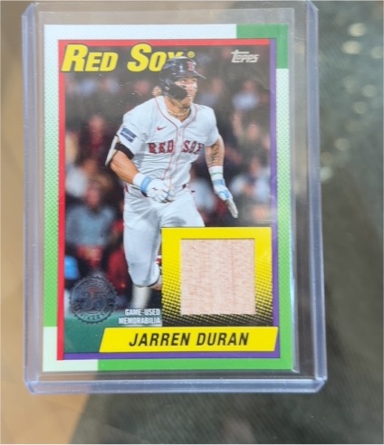 2025 Topps Series 1 1990 Topps Baseball Relics #T90R-JDU Jarren Duran — front