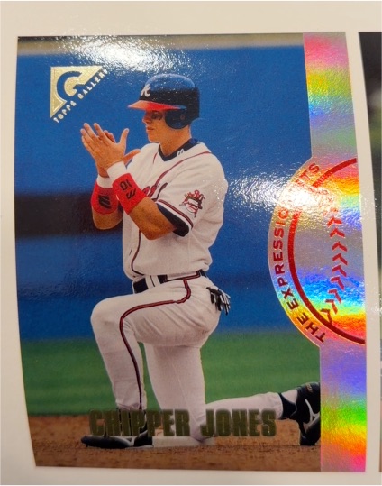 1996 Topps Gallery #EX6 Chipper Jones — front