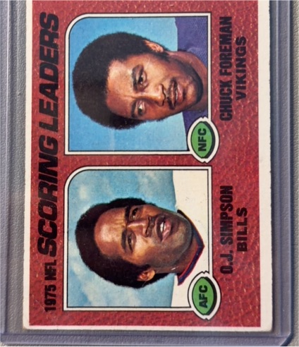 1976 Topps #204 1975 Scoring Leaders O.J. Simpson / Chuck Foreman — front